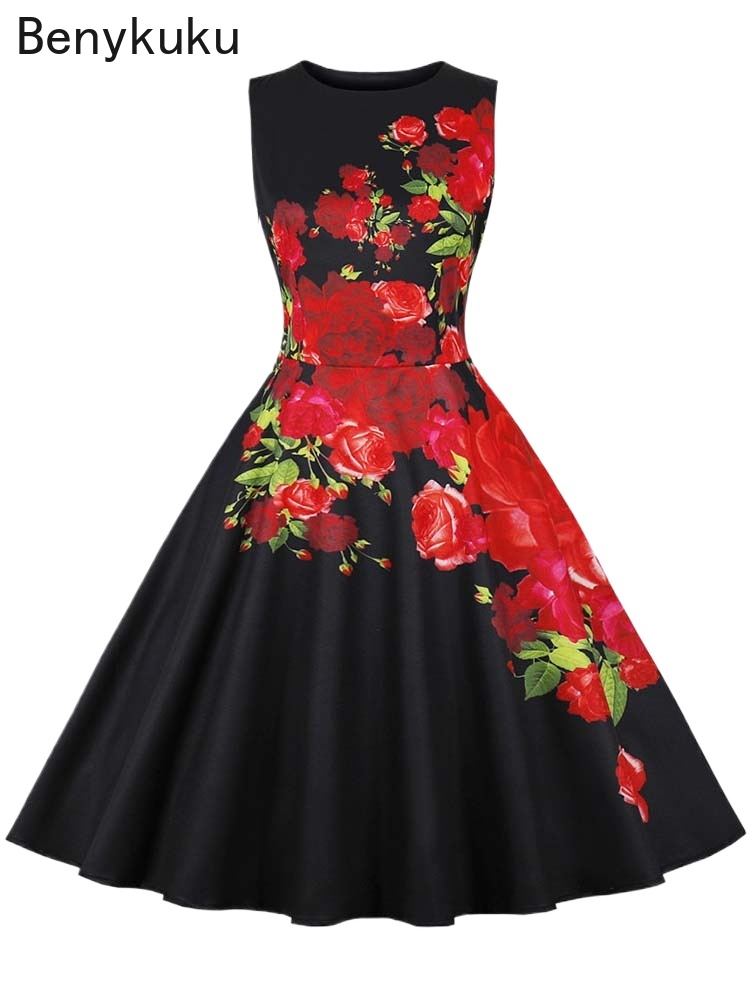 Jaren 1950 Vintage Zomerjurk V - French Vintage Floral Midi Dress recensie en prijs