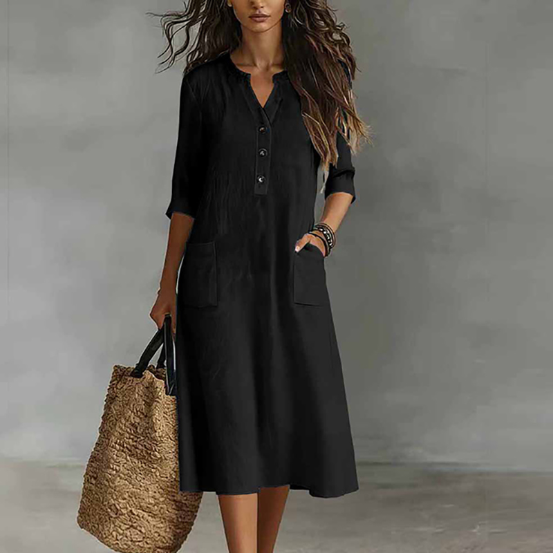 Dames casual effen kleur katoe - Boho Summer Beach Maxi Dress recensie en prijs