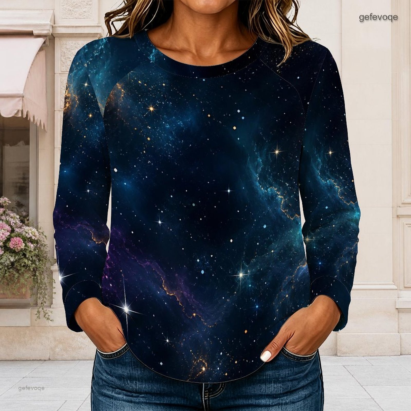 Dames T-shirt met ronde hals,  - Blouses recensie en prijs