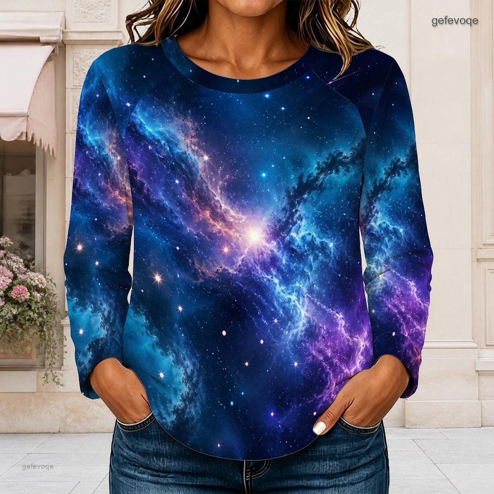 Dames T-shirt met ronde hals,  - Blouses recensie en prijs