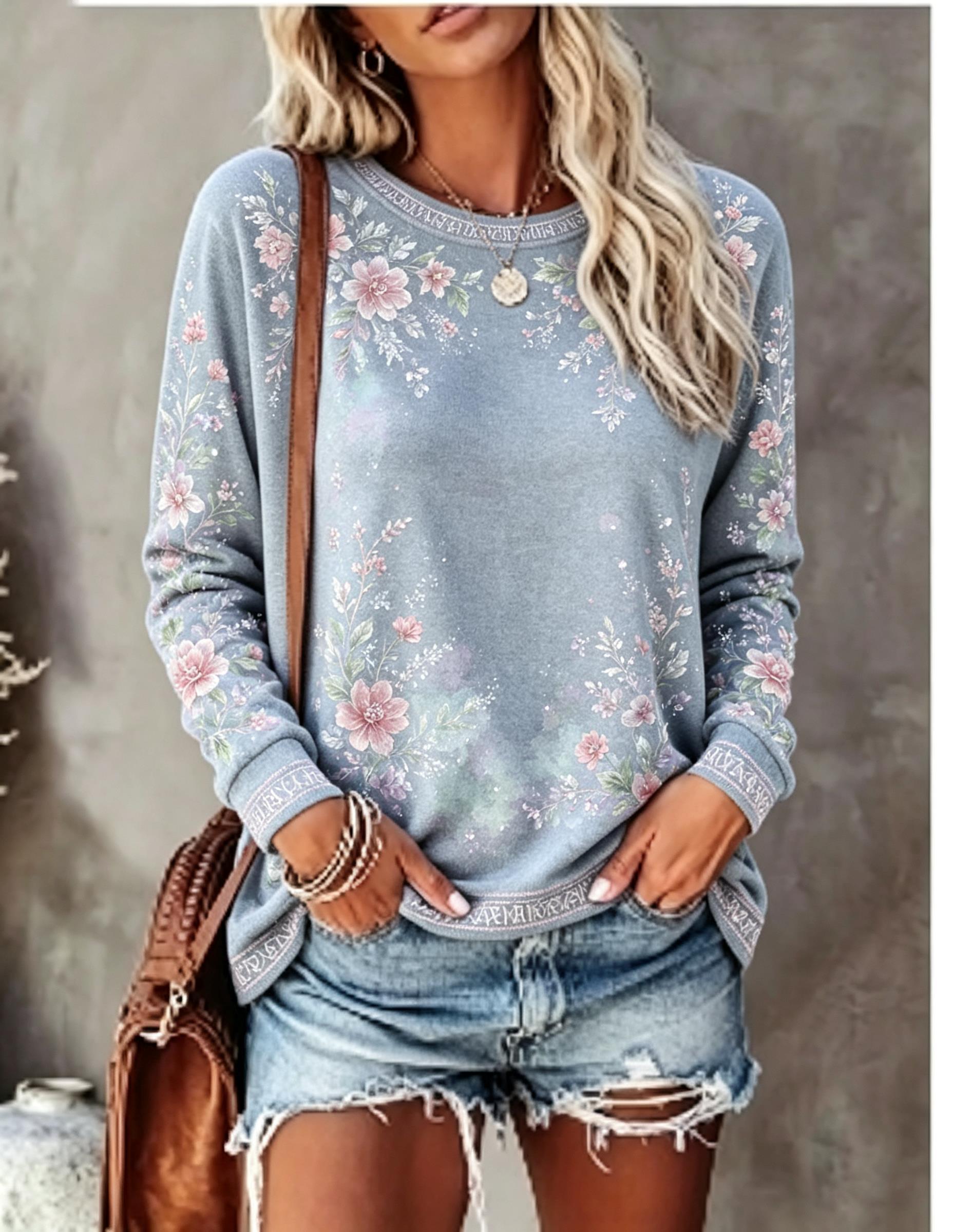 Dames T-shirt met ronde hals e - Blouses recensie en prijs