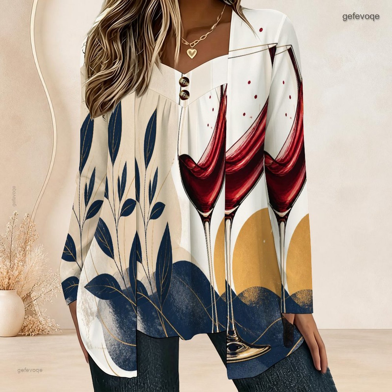 Dames nep-tweedelig blouse met - Blouses recensie en prijs