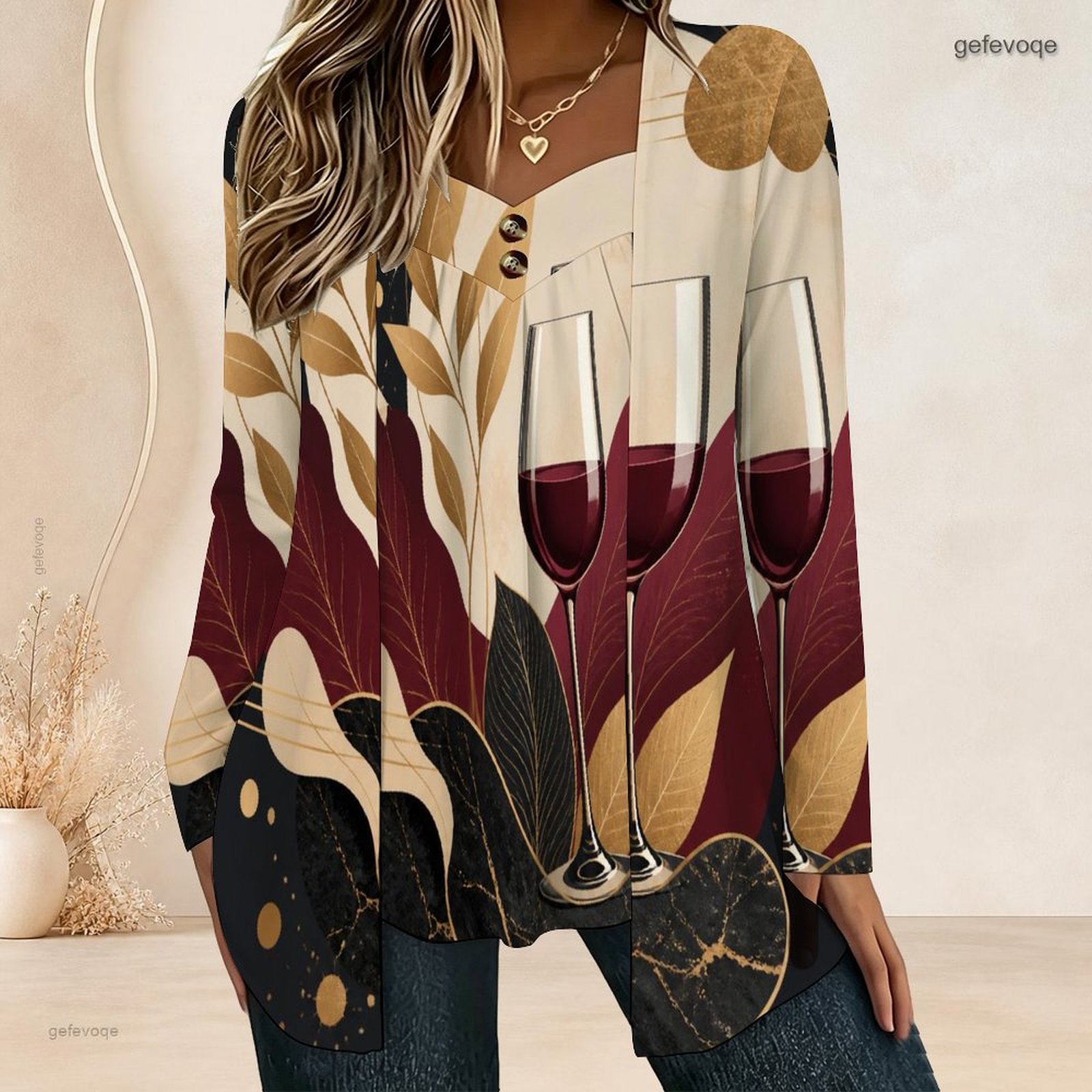 Dames nep-tweedelig blouse met - Blouses recensie en prijs